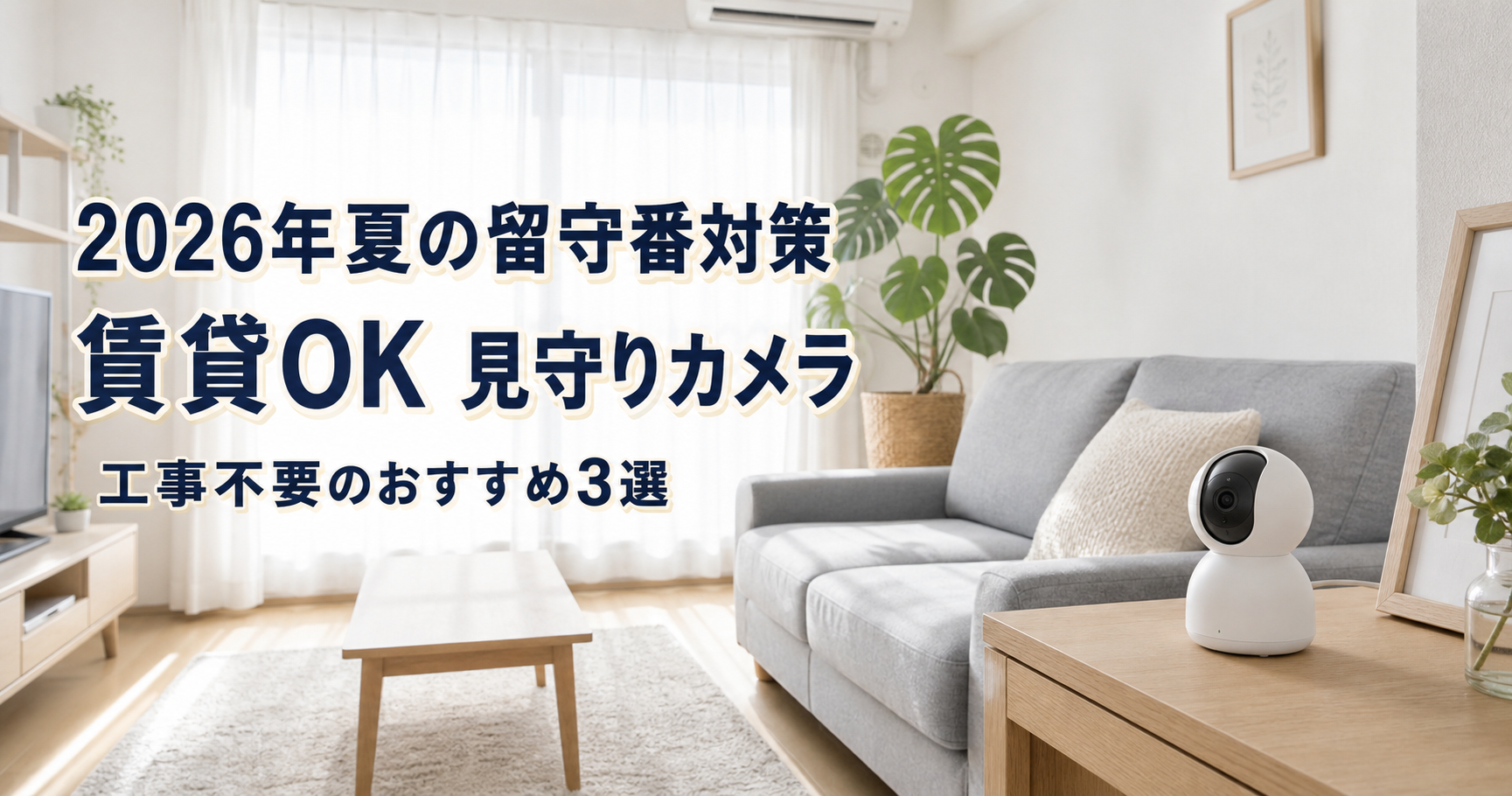 2026年夏の留守番対策!賃貸OK・工事不要のAI室内見守り アイキャッチ