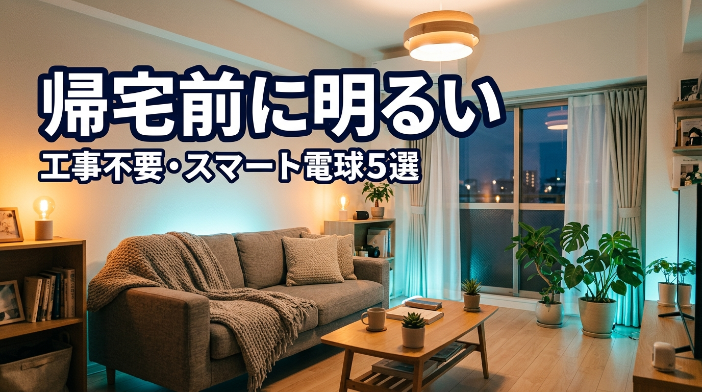 帰宅前に明るい — 工事不要のスマート電球おすすめ5選