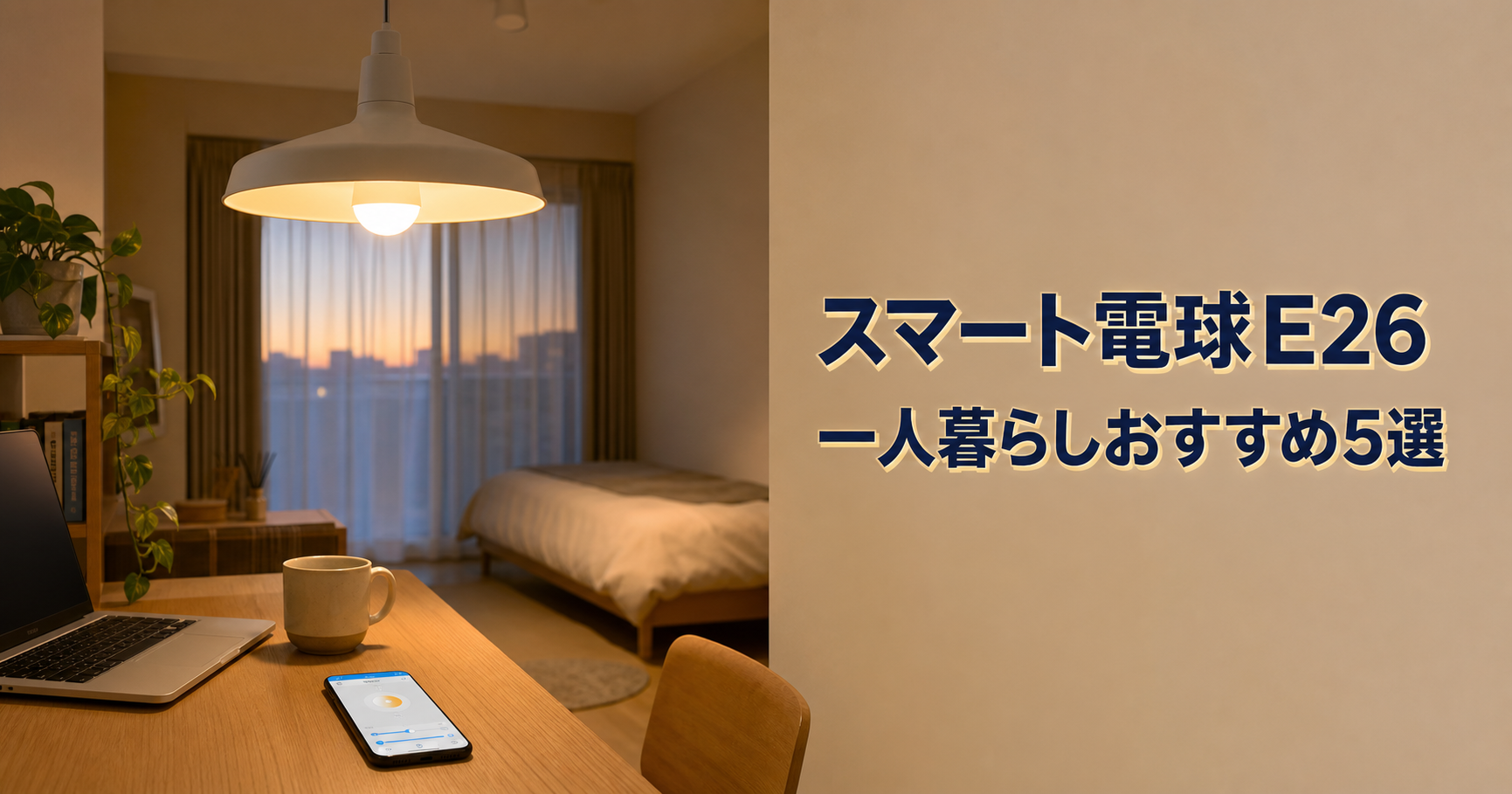 【2026年版】スマート電球E26一人暮らしおすすめ5選｜工 eyecatch
