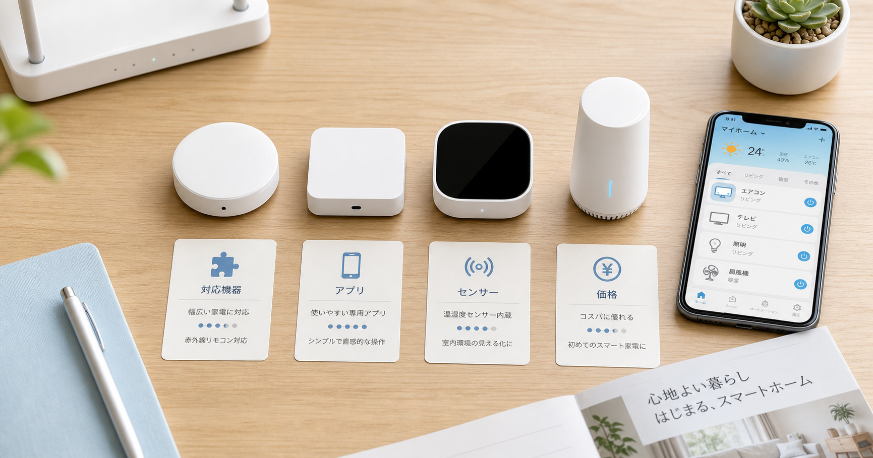 スマートリモコンを選ぶときの4つのポイント イメージ