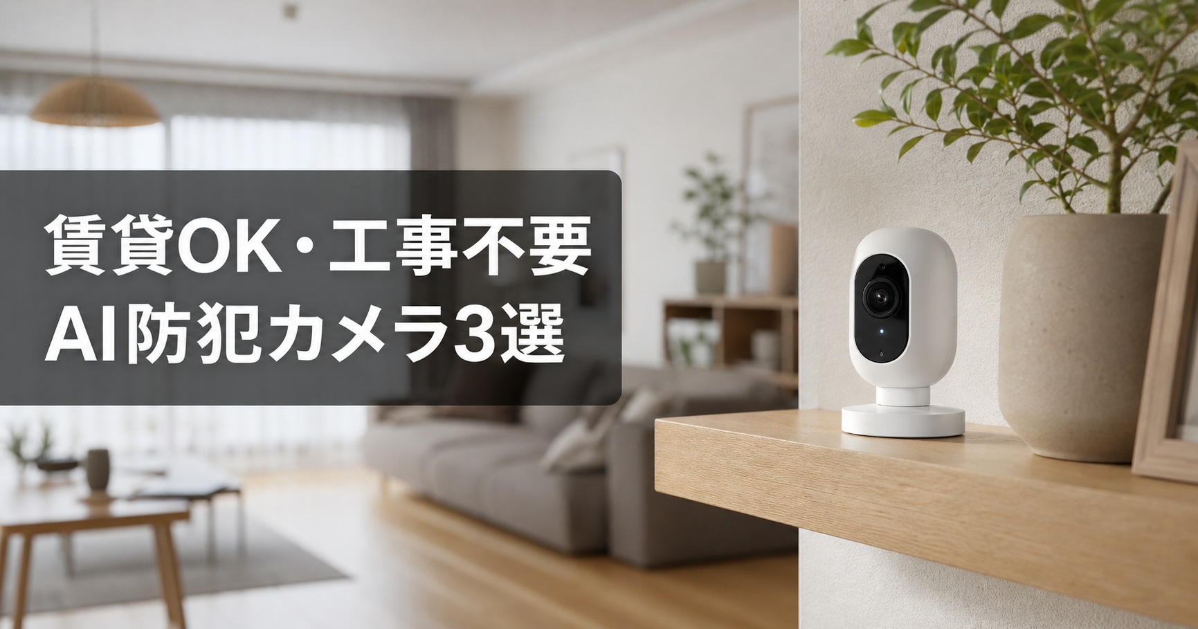 賃貸OKで工事不要!AIが状況を言葉で通知する最新スマートカ アイキャッチ