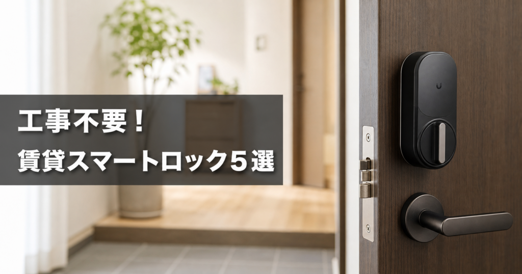 【2026年最新】工事不要！賃貸に後付けできるスマートロック アイキャッチ